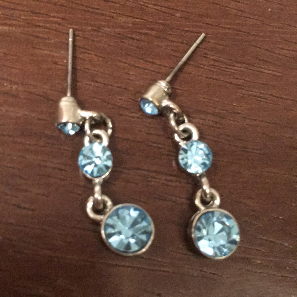 💎SALE💎 rhinestone blue dangling earrings